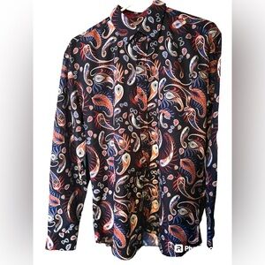 Men’s Buttoned Down Dress Shirt in Blue, Blue Buttoned Down Dress Shirt